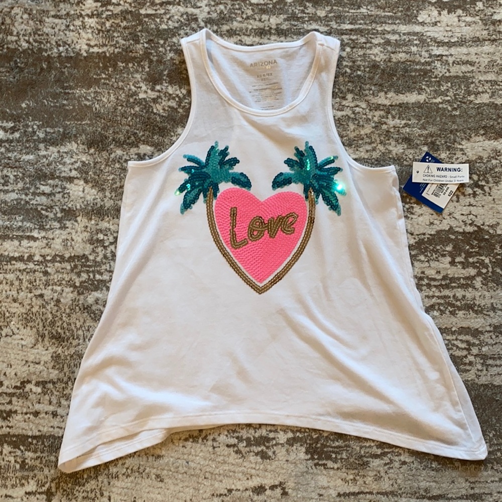 NWT Sequin Palm Tree Tank